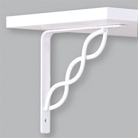 decorative modern white metal shelf brackets|decorative shelves brackets overstock.